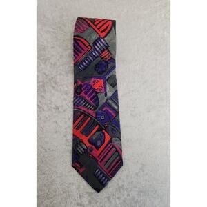 Valentino Pietro Mens Tie Pure Silk- Multicolor Design